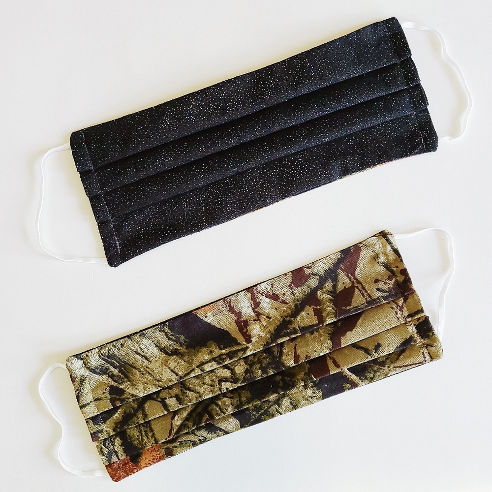 🚫SOLD🚫🌟Sparkle🔄Camo Reversible Face Mask NWT - Picture 3 of 9
